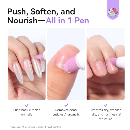 SAVILAND 2-in-1 Cuticle Oil Pen with Ceramic Tip & Lavender