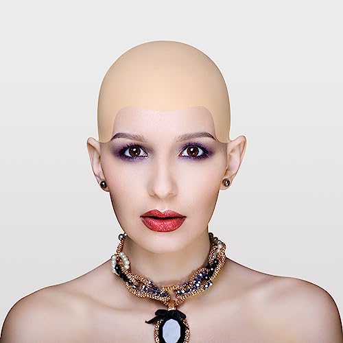 Bald Cap & Wig Cap Set - Latex Makeup for Halloween Costume