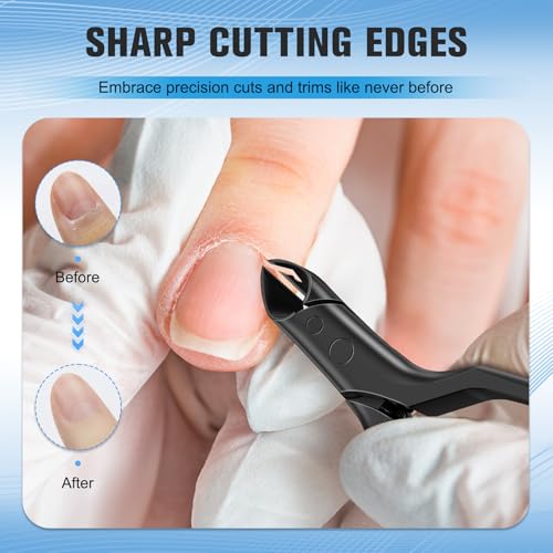 FERYES Stainless Steel Cuticle Nippers - Professional 1/2 Jaw Clipper