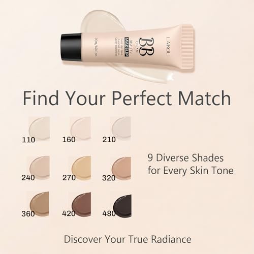 Korean BB Cream & Foundation 2-in-1 with SPF - Buildable Coverage Tinted Moisturizer