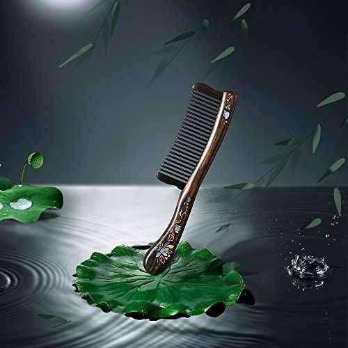 TAN MUJIANG Wooden Comb Hair Care Luxury Set Comb Anti-static Lotus Word