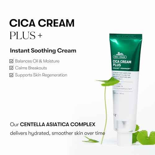 VT COSMETICS Cica Cream Plus, Hydrating & Calming Face Moisturizer with Centella Asiatica, Lightweight Soothing Cream for Acne, Oily, Dry and Sensitive Skin, Korean Skincare for acne prone skin