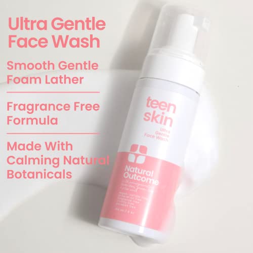 natural outcome Teen Skin Face Wash Duo | Gentle Foaming Daily Boys & Girls Kids Face Wash | Non-toxic Ingredients | Perfect for Teens Preteens & Kids Looking to Prevent Acne | Two 5 oz Bottles