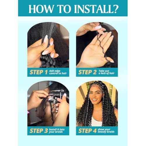 160g 5 Bundles/Pack Ombre Brown Human Braiding Hair for Boho Braids 14 Inch Curly Boho Hair for Braiding Knotless 12A Deep Wave Bulk Bohemian Color P1B/30