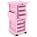 Professional Salon Trolley Cart with 6 Trays, Lockable & Mobile