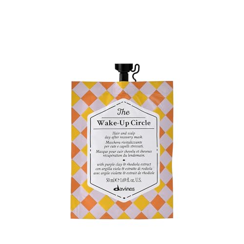 Davines The Wake-Up Circle, Invigorating Hair Mask for Stressed Scalp & Hair - Restores Energy, Volume & Tone with Rhodiola Extract - Recovery Treatment for Balance, 1.69 Fl Oz