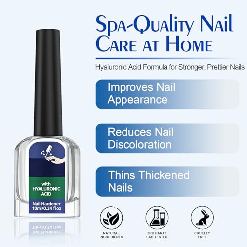 Hyaluronic Acid Nail Hardener & Strengthener for Dry Nails & Cuticles