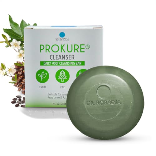Dr. Robaina PROKURE Foot Cleanser Bar for Dry Cracked Feet & Calluses, 3 oz