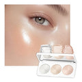 3-Color Shimmer Highlighter Palette – Long-Lasting, Waterproof