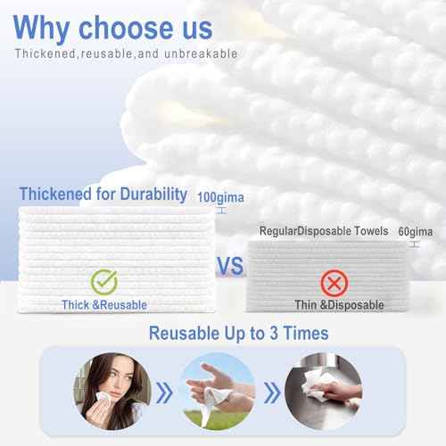 30pcs Portable Compressed Towel Tablets, Disposable Washcloths for Travel, Mini Thickened Compressed Towels for Camping, Fitness, Sports, Beauty, Home, Facial & Hand Cleaning