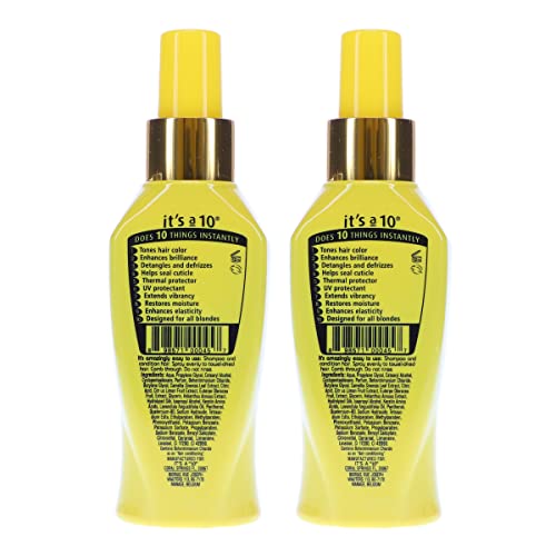 ITS A 10 by It's a 10 MIRACLE LEAVE IN PRODUCT FOR BLONDES 4 OZ (Package Of 2)