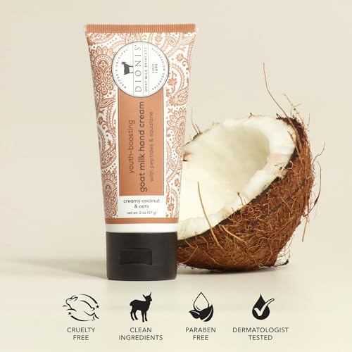 Dionis Goat Milk Hand Cream with Peptides & Coconut - 2 oz