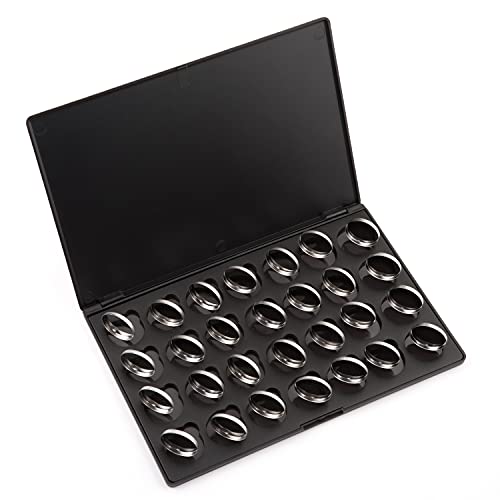 Allwon Empty Magnetic Eyeshadow Palette with 28 Round Pans