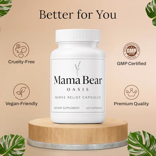 Mama Bear Oasis Nerve Support Capsules for Neuropathy - 60 Ct