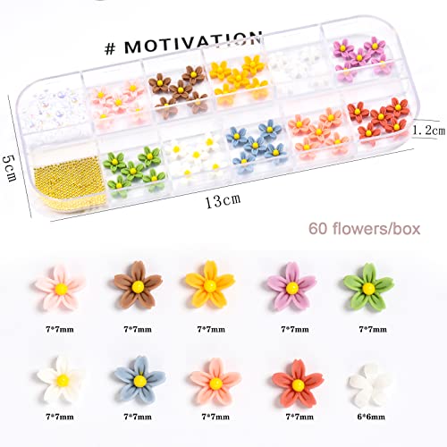 ueforrza Nail Art Rhinestones Set, 3D Flowers/Butterfly Nail Charms, Nail Gems and Rhinestones Kit, Nail Decorations for Nail Art, DIY Nail Accessories and Nail Supplies (2 Boxes)