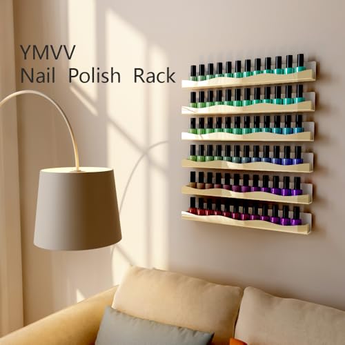 YMVV 15" Gold Mirror Nail Polish Organizer Rack