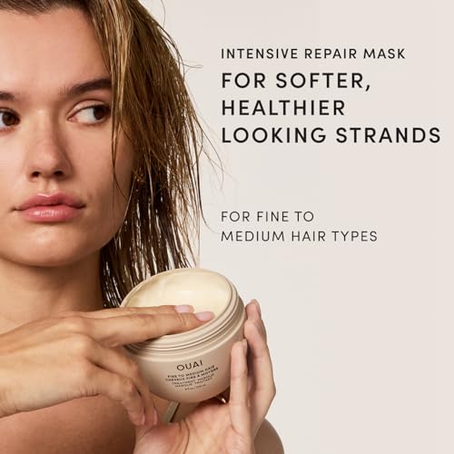 OUAI Fine to Medium Hair Mask - Deep Conditioning with Shea Butter & Keratin