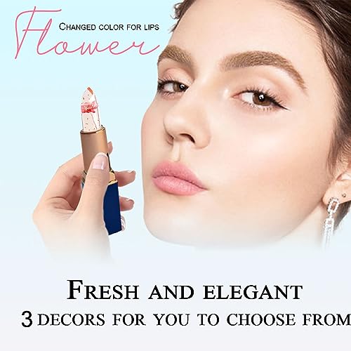 6Pcs Color-Changing Jelly Flower Lipstick with Aloe Vera