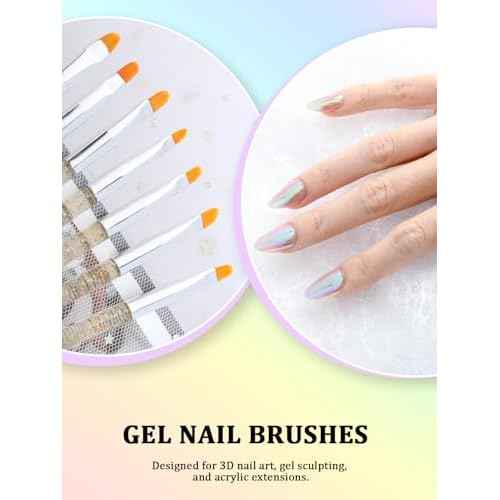 33PCS Nail Art Brushes Set, Nail Art Tools, Nail Design Tools with Gel Nail Brush, French Tip Tool Liner Brushes, Dotting Tools, Builder Gel Brush, Nail Tech Beginners Must Haves Stuff Supplies