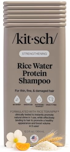 Kitsch Rice Water Strengthening Shampoo for Hair Growth & Volume - 12.3 oz