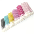 600 Disposable Lip Gloss Wands - Crystal Handle Lipstick Applicators