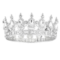 Silver White Queen Rhinestone Crown for Women Wedding & Costume