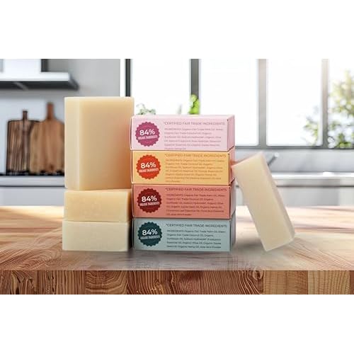 Adams Handmade Soap Variety Pack ? 4 Bar Set: Cinnamon Spice, Eucalyptus, Rose, Citrus Medley | Vegan, Cold Process, 84% Organic, Essential Oils, USA Made
