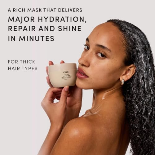 OUAI Thick Hair Mask - Deep Conditioning with Keratin & Oil