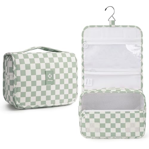 Narwey Hanging Travel Toiletry Bag – Water-Resistant Makeup Organizer