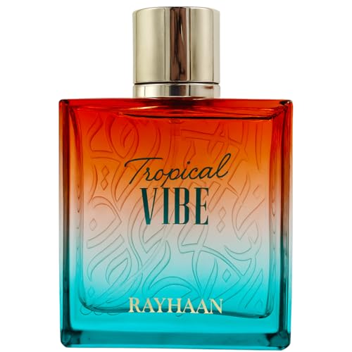 Rayhaan Tropical Vibe Eau de Parfum – Fresh Fruity Floral Scent, 3.4 oz