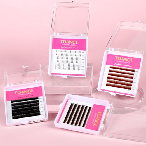 TDANCE Bottom Lash Extensions 120pc 0.07mm B Curl 5-7mm