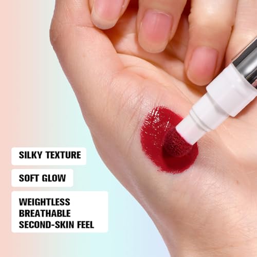 Liquid Blush for cheeks, High Pigment Buildable Long Lasting Blush Cream for radiant flushed cheeks, Natural Dewy Finish (#1 Pastel pink, 1 PC)