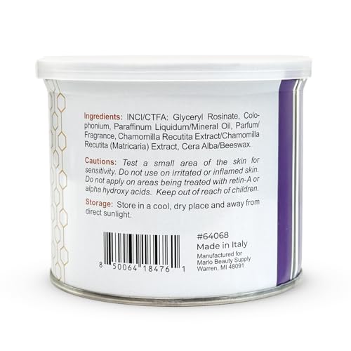 Honey & Chamomile Soft Wax, 13.52 oz Perfect for your chest, back, legs, and other large areas of your body. (Made in Italy)