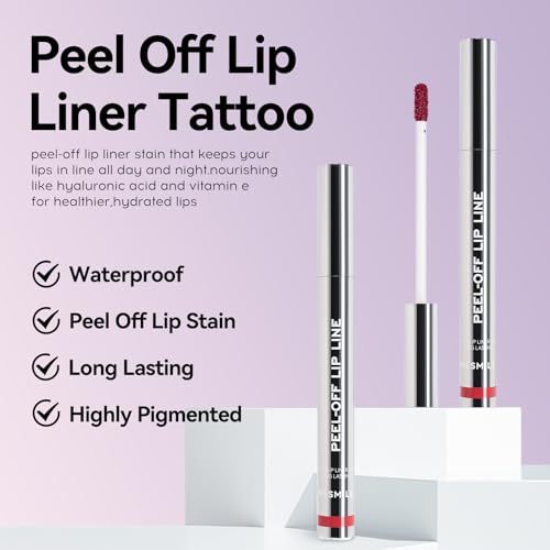 4 Pack Peel Off Lip Gloss Set - Long Lasting Matte Lip Stain