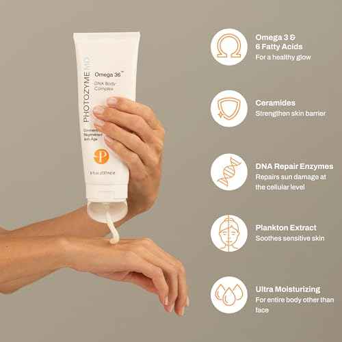 Photozyme Omega 36 Body Complex ? Anti-Aging Body Cream with Omega 3,6, Ceramides & DNA Repair Enzymes ? Hydrating, Firming, Nourishing, Fragrance Free, Unscented ? 2 fl oz