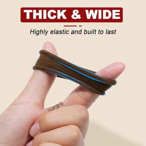 IKOCO 150PCS Hair Ties No Damage for Women, Ouchless Cotton Hair Ties for Thick Hair, Brown