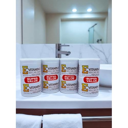 Vitamin E Skin Care Cream 4oz Jar (Super Value Twin Pack) ? Intensive Moisturizer for Dry Skin ? pack 4