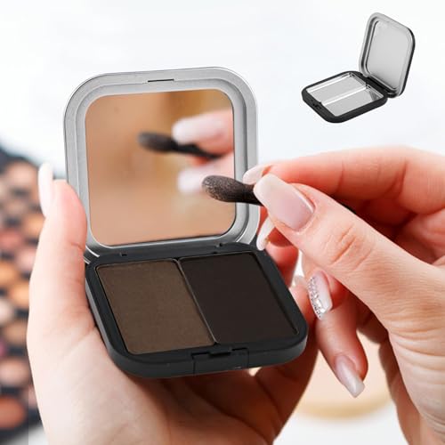 2Pcs Empty Eyeshadow Palette - Refillable Makeup Organizer with Grids