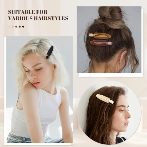 10 Pcs Creaseless Hair Clips - Flat Design for Styling & Makeup