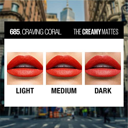 Maybelline Color Sensational Creamy Matte Lipstick Craving Coral
