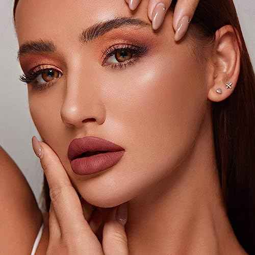 Brown Nude Lipstick for Women Color Stay Long Lasting Lipsticks, No Smudge Matte Liquid Lipstick Transferproof Waterproof Lip Stick, DINNER TIME