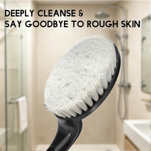 BTideas Telescopic Back Scrubber with Soft Nylon Bristles - Shower Brush for Men Women Elderly, 17.5-25.7 Inch