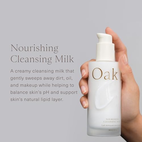 Oak Essentials Hydrating Cleansing Milk - Oat & Rice Bran Face Cleanser, 5 fl oz