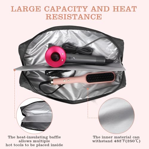 Suafrnut Heat-Resistant Hair Tools Organizer Bag for Travel
