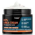 VREKEF Urea Cream 60% with 2% Salicylic Acid - Deep Hydration Foot Cream for Dry Cracked Heels & Calluses, 5.29 oz