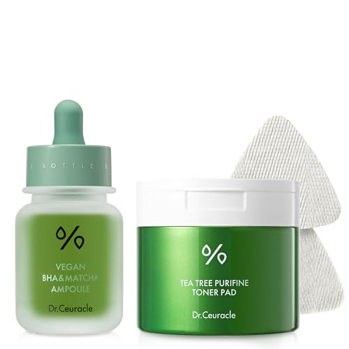Dr.Ceuracle | Vegan BHA & Matcha Ampoule + Tea Tree Purifine Toner Pad
