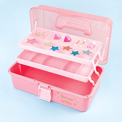 3C4G Pink and Gold Makeup Storage Set for Kids