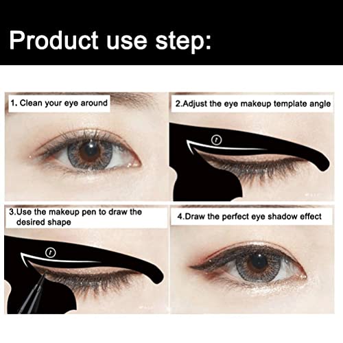 Cat Eyeliner & Eye Shadow Stencil Set - 2 PVC Templates for Precise Eye Makeup