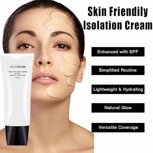 CC Cream Skin Tone Adjusting for Mature Skin, Complete Correction Super Active, Light, Moisturizer, SPF 50, 1.0 fl oz (Natural, 30ml)