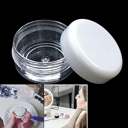100pcs Clear Cosmetic Jars, 5g Transparent Plastic Rectangular Cream Containers with Lid, Ideal for Makeup, Lip Balm, Lotion, Craft Items